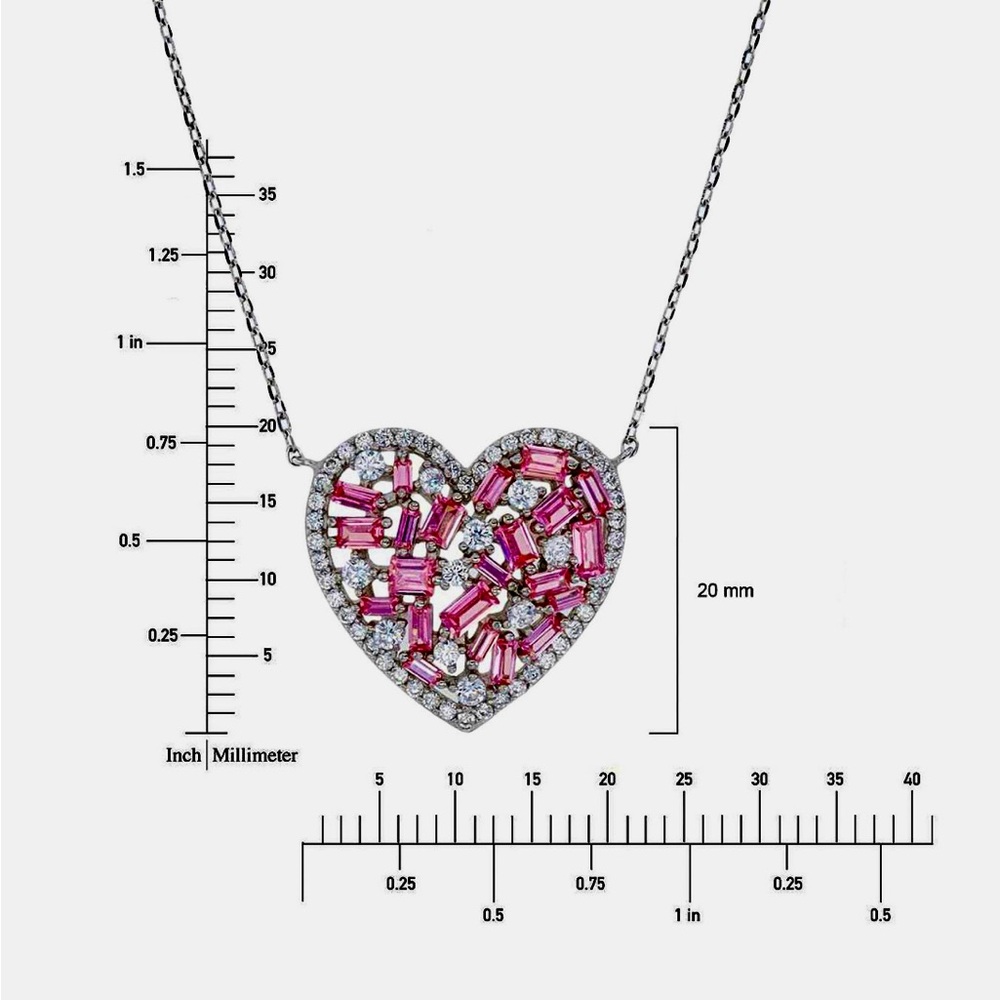 Elegant lilac Heart Necklace